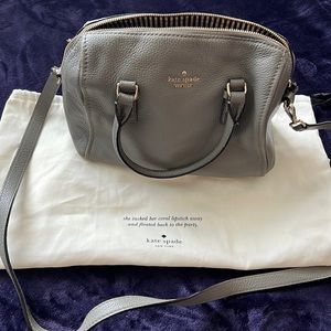 Gently used authentic Kate Spade crossbody/shoulder bag. Pebble gray leather.